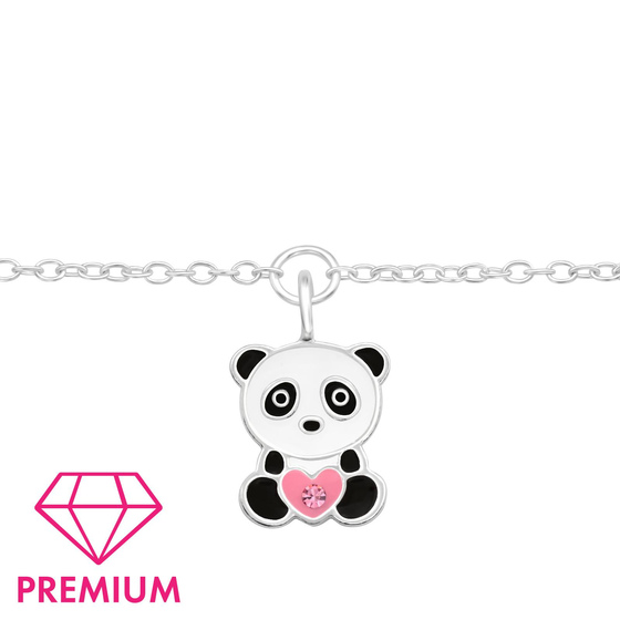 Panda Premium Armband fr Kinder aus 925 Silber