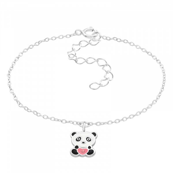 Panda Premium Armband fr Kinder aus 925 Silber