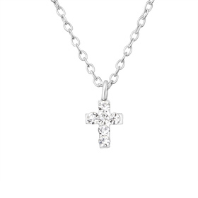 Kreuz Kinder Halskette 925 Silber