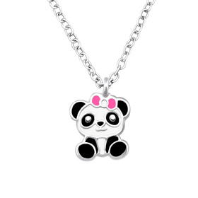 Panda Kinder Halskette 925 Silber
