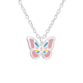 Schmetterling Kinder Halskette 925 Silber