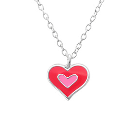 Herz Kinder Halskette 925 Silber