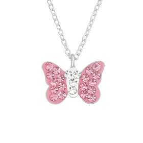 Schmetterling Kinder Halskette 925 Silber
