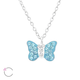 Schmetterling Kinder Halskette 925 Silber