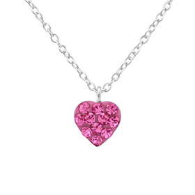 Herz Kinder Halskette 925 Silber