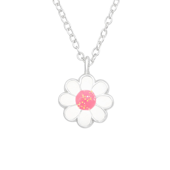 Blumen Kinder Halskette 925 Silber
