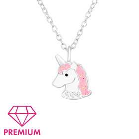 Einhorn Kinder Premium Halskette 925 Silber