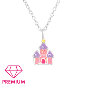 Schloss Kinder Premium Halskette 925 Silber