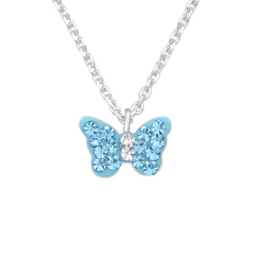 Schmetterling Kinder Halskette 925 Silber
