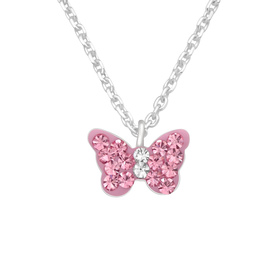 Schmetterling Kinder Halskette 925 Silber