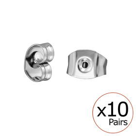 10er-Set Schmetterlings-Verschlsse Chirurgenstahl