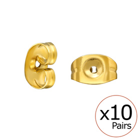 10er-Set Schmetterlings-Verschlsse Chirurgenstahl