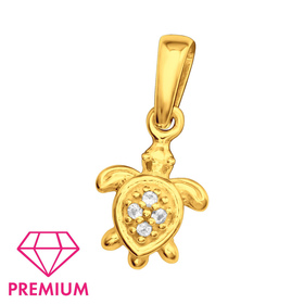 Schildkrte Kinder Premium Kettenanhnger 925 Silber