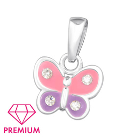 Schmetterling Kinder Premium Kettenanh�nger 925 Silber