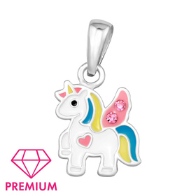 Einhorn Kinder Premium Kettenanh�nger 925 Silber