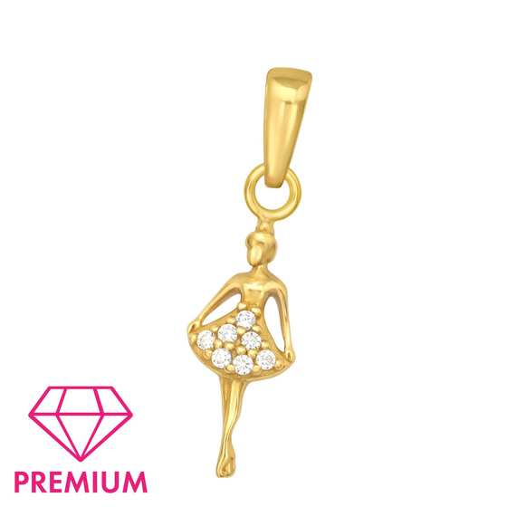 Ballettmdchen Kinder Premium Kettenanhnger 925 Silber