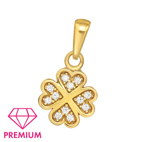 Glcksklee Kinder Premium Kettenanhnger 925 Silber