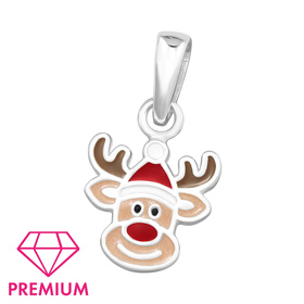 Elch Kinder Premium Kettenanhänger 925 Silber