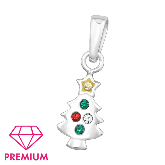 Weihnachtsbaum Kinder Premium Kettenanhnger 925 Silber