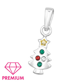 Weihnachtsbaum Kinder Premium Kettenanhnger 925 Silber