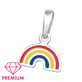 Regenbogen Kinder Premium Kettenanhnger 925 Silber