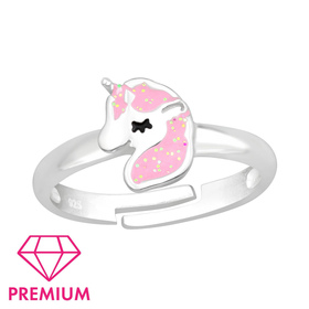 Einhorn Kinder Premium Ring 925 Silber - Gr��e 2,5