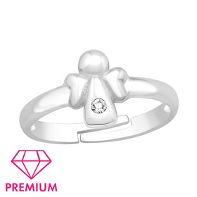 Engel Kinder Premium Ring 925 Silber - Gr��e 4