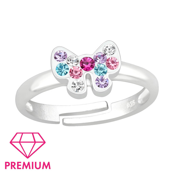 Haarschleife Kinder Premium Ring 925 Silber - Gr��e 4