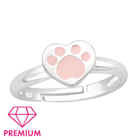 Herz Kinder Premium Ring 925 Silber - Gr��e 4