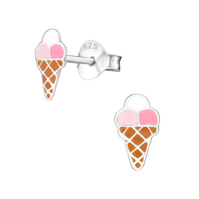 Auf dem Bild zu sehen sind Kinder Ohrringe Eiscreme Tüte...
