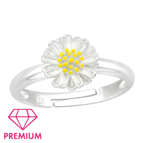 Blume Kinder Premium Ring 925 Silber - Gre 2,5