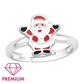 Weihnachtsmann Kinder Premium Ring 925 Silber - Gr��e 2,5