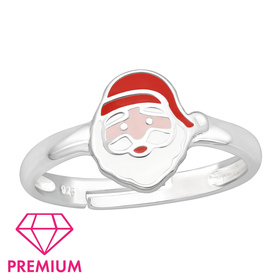 Weihnachtsmann Kinder Premium Ring 925 Silber - Gr��e 2,5