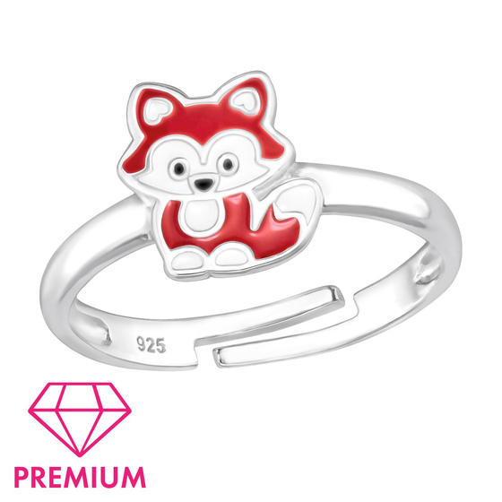 Fuchs Kinder Premium Ring 925 Silber - Gre 2,5
