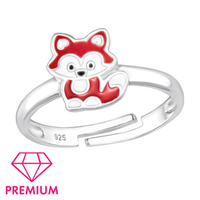 Fuchs Kinder Premium Ring 925 Silber - Gr��e 4