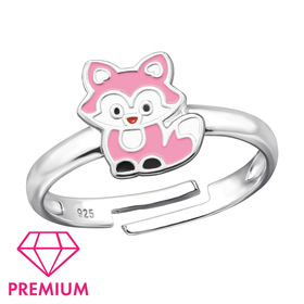 Fuchs Kinder Premium Ring 925 Silber - Gre 4