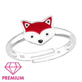 Fuchs Kinder Premium Ring 925 Silber - Gr��e 2,5