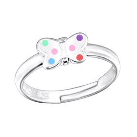 Schmetterling Kinder Ring 925 Silber - Gr��e 2,5