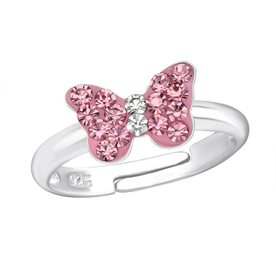 Schmetterling Kinder Ring 925 Silber - Gre 4