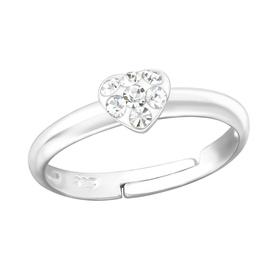Herz Kinder Ring 925 Silber - Gr��e 2,5