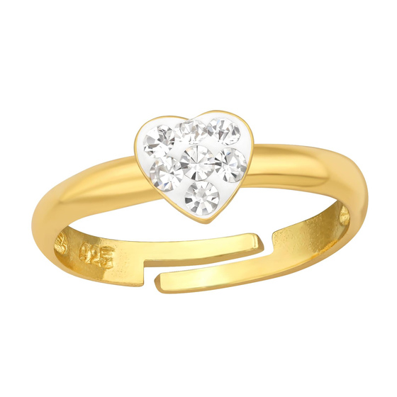 Herz Kinder Ring 925 Silber - Gr��e 2,5