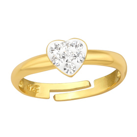 Herz Kinder Ring 925 Silber - Gr��e 2,5