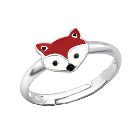 Fuchs Kinder Ring 925 Silber - Gr��e 2,5