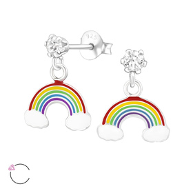 Auf dem Bild zu sehen sind Kinder Ohrringe Regenbogen...