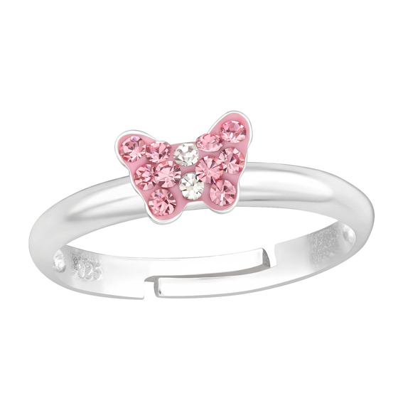 Schmetterling Kinder Ring 925 Silber - Gre 4