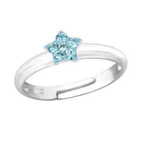Stern Kinder Ring 925 Silber - Gr��e 2,5