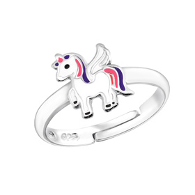 Einhorn Kinder Ring 925 Silber - Gr��e 2,5