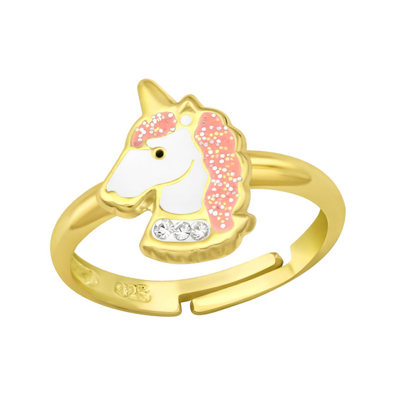 Einhorn Kinder Ring 925 Silber - Gre 2,5