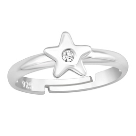 Stern Kinder Ring 925 Silber - Gr��e 4