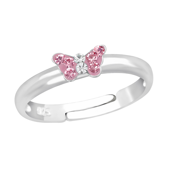 Schmetterling Kinder Ring 925 Silber - Gre 2,5